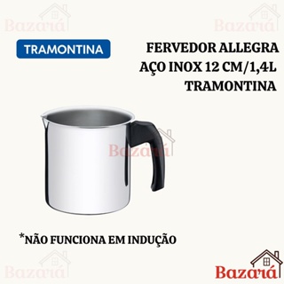 Fervedor Leiteira inox 12 cm/1,4L baquelite SEM CAIXA Tramontina Allegra