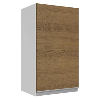 Armário de Cozinha Aéreo 100% MDF 35 cm 1 Porta Branco/Rustic Acordes Madesa em Oferta na Shopee