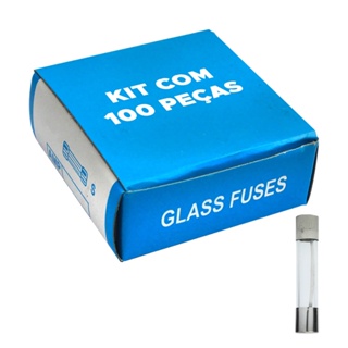 100 X Fusível De Vidro 6x30 Grande Kit Com 100 Peças 30 Amp