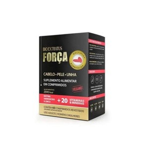 Suplemento Bio Extratus Força Para Cabelos, Pele e Unha - 60 comprimidos