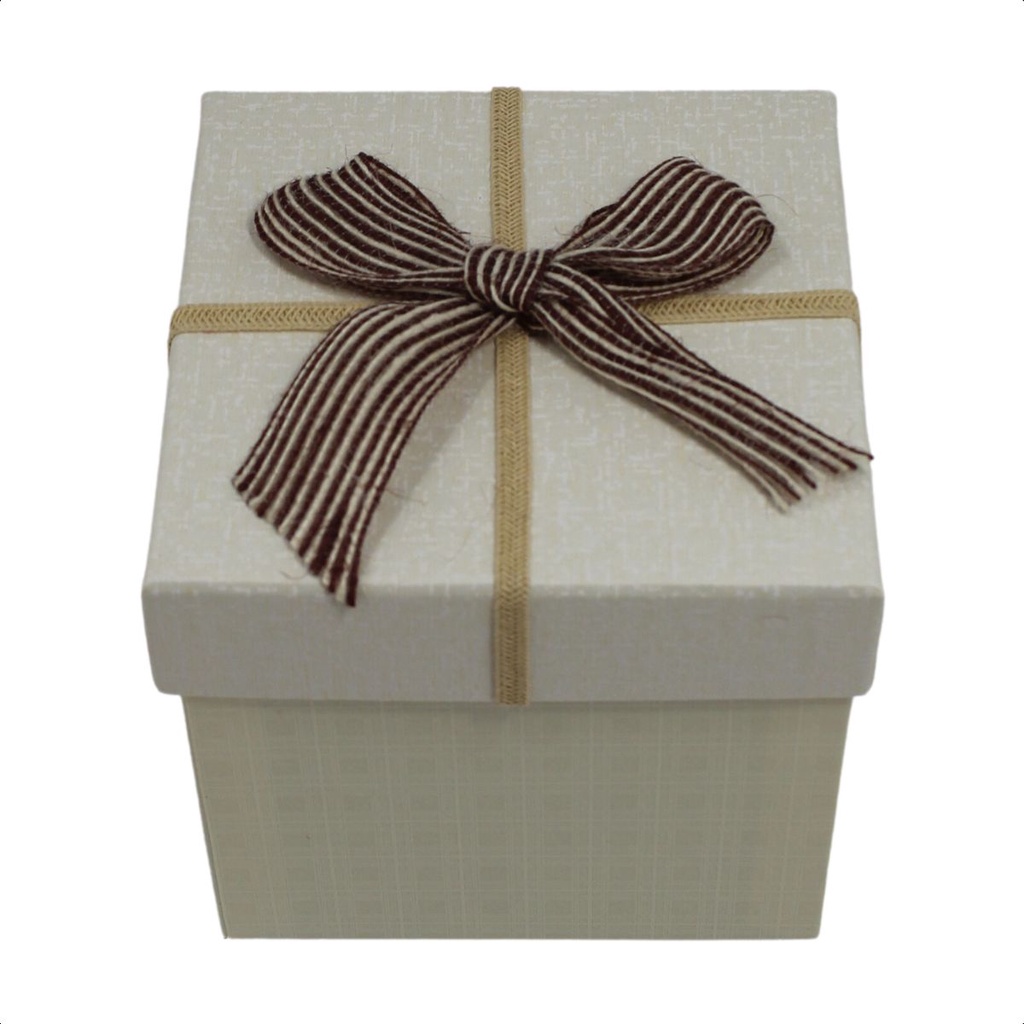 Caixa Decorada Embalagem Especial Presente Dia Dos Namorados Quadrada Papel Rígida Com Laço