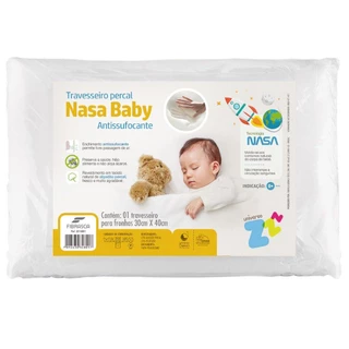 Travesseiro Fibrasca Nasa Baby Percal Antissufocante 30x40cm