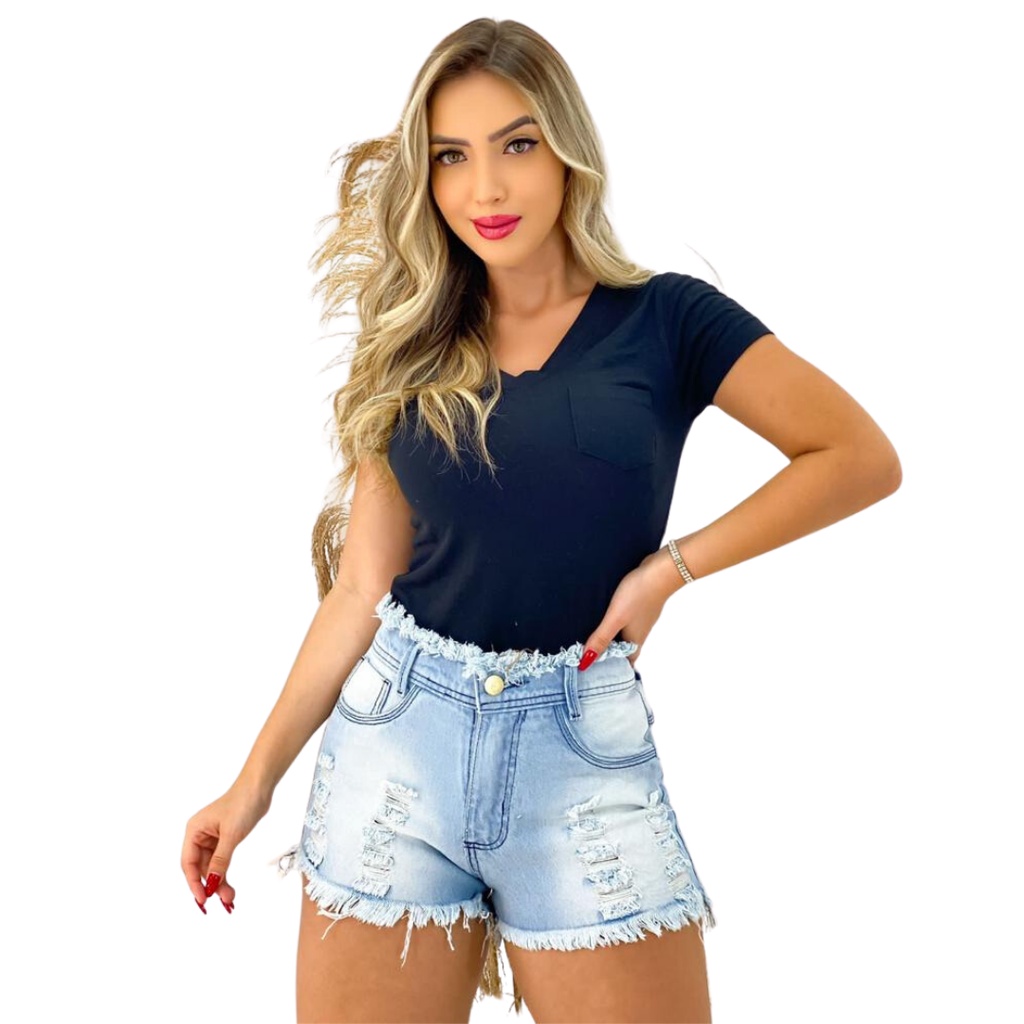 Mulheres Jeans Super Mini Shorts Calças 5006