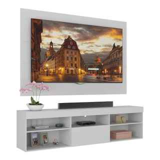 Rack Suspenso com Painel e Suporte TV até 65 Polegadas Miami Multimóveis MP1059