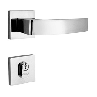 Fechadura externa de aço zamac Quadratta 5201 55mm cromada Aliança