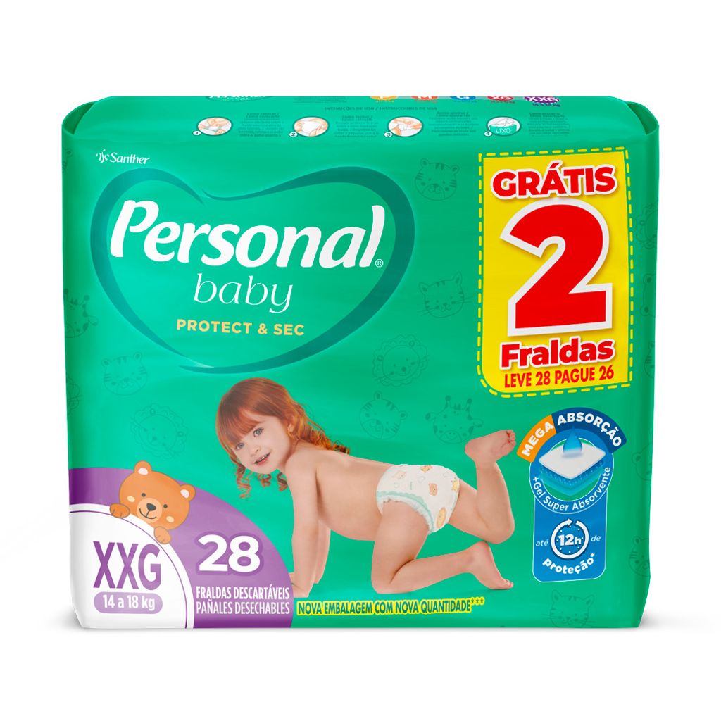 Kit 3 Fraldas Natural Baby Premium Hiper + Xg 70 Un. - Drogarias