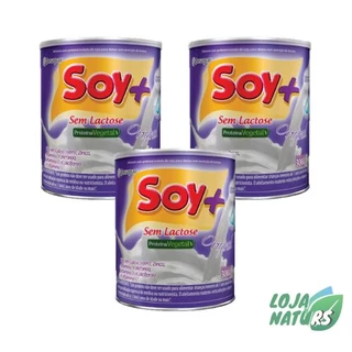 KIT 3 Suprasoy Soy+ Alimento em Pó Sem Lactose Sem Glúten Lata 300g - Supra Soy
