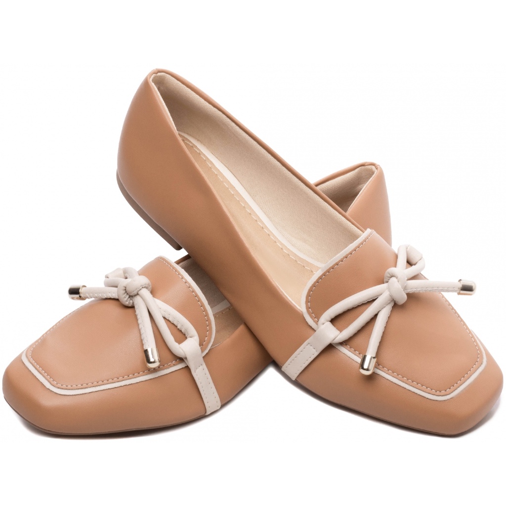 Mocassim feminino com laço 2025