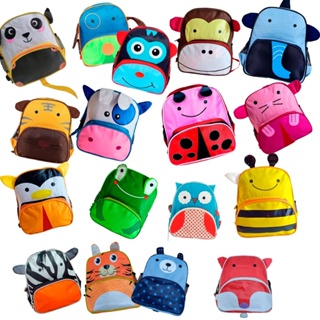 Mochila Infantil Animal Estampado Menino e Menina com corda de puxar