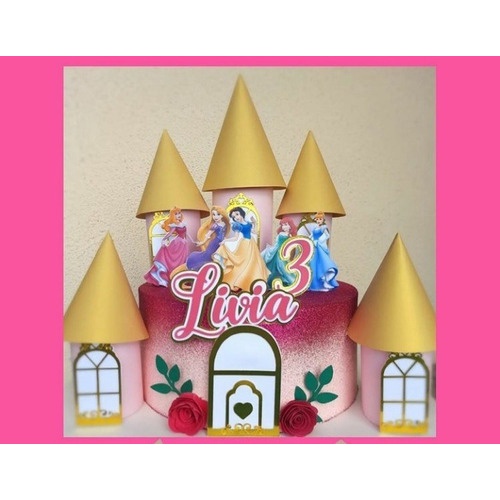 Topo de bolo Princesas da Disney Monte Você Mesmo em Promoção na Americanas