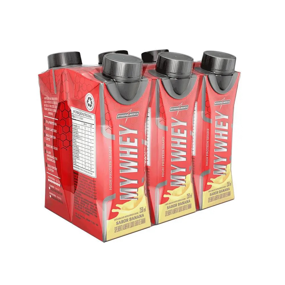 My Whey Protein Shake Pack 6un de 250ml cada Integralmédica