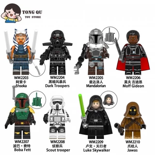 Minifiguras de Filmes de Ficção Científica Bloco de Construção Mandaloriano Coleção de Bonecas Modelo Brinquedo de Aniversário