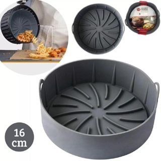 Forma De Cozimento Redonda Forro Silicone Para Airfryer 16cm Fritadeira