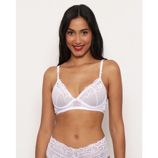 Sutiã Feminino Com Aro Sem Bojo Strass Renda Branco