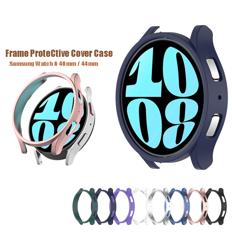 Para Relógio Samsung Galaxy Watch 6 40mm 44mm Capa Dura PC Protetor Da Carcaça Do Pára-Choques