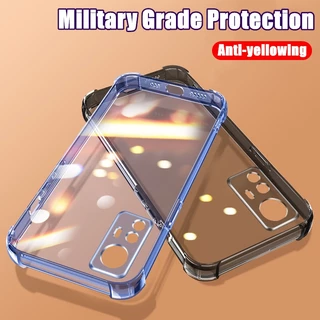 Para Xiaomi 12 12S 12T Pro Lite Slim Translúcido Capa De Geléia De Silicone Macia Com Quatro Cantos Reforçados Transparente