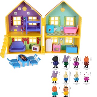 Casa Peppa Pig Luxo Dupla com Família Pig - HappyHouse - Casinha de Boneca  - Magazine Luiza