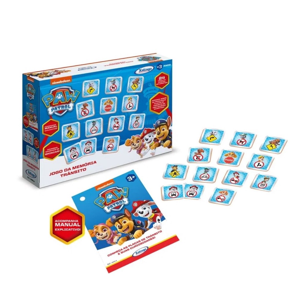 Kit de Atividades Educação Infantil Alfabetização Pintura Jogo da Memória  Patrulha Canina Brinquedo Educativo- Nig 0688 : : Brinquedos e  Jogos