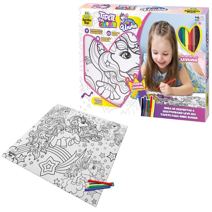 Tapete Infantil Para Colorir Desenho Fazendinha Samba Toys - LOJAS