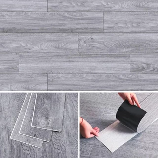 Piso Vinílico Auto Adesivo Régua Madeira Manta Cinza Escuro Caixa 5m²