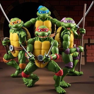 S.H.Figuarts Tartarugas Ninja Teenage Mutant Figuras De Ação Leonardo Raphael Michelangelo Donatello Sprint Figurine TMNT Boneca Estatueta Modelo Brinquedos