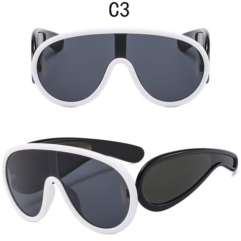 Personalidade Oversized Óculos De Sol Hip-Hop Y2K Sports Personalidade Oversized Óculos De Sol Hip-Hop Y2K Sports