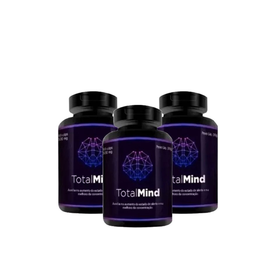 3x Total Mind Nootrópico 60 Cápsulas Original- Envio já