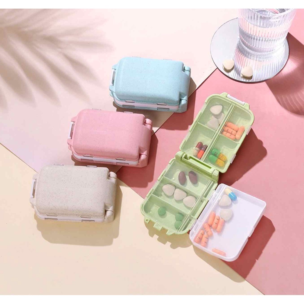 Porta Comprimidos 8 Divisórias Grades 3 Andares Remédios Semanal Saúde