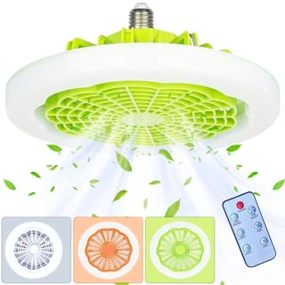 Ventilador De Teto Com Led Lâmpada Novo Com Controle Remoto