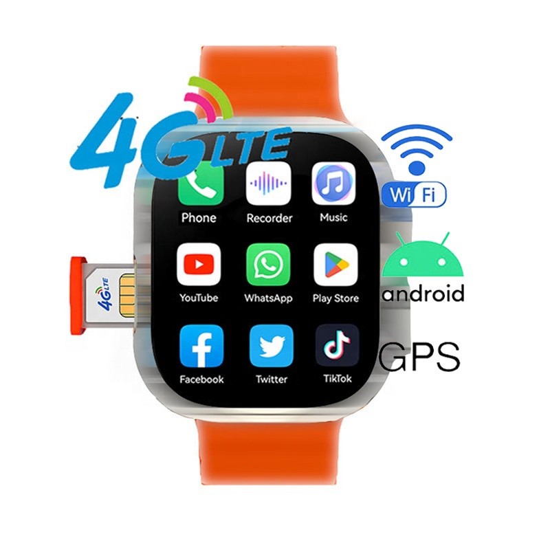 2024 Novo Relógio C90 Ultra Smart Watch Com Slot SIM E Vídeo GPS Wifi Android 4G Card Chamada Telefônica 9 Smartwatch À Prova D