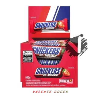 Chocolate Snickers Morango c/20 Unidades 42g cada Caixa DP 840g