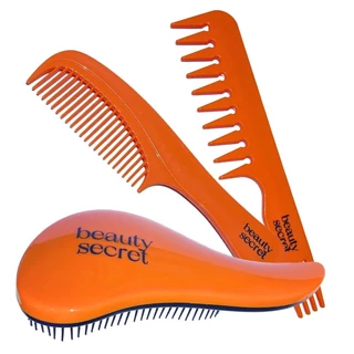 Kit Escova Magica e Pentes Especiais Beauty Secret AntiFrizz