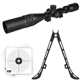 Kit Luneta T-Eagle EO 4-16x44mm AOEG + Bipé Universal + Alvo Papel