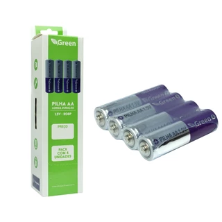 Pack C/60 Pilhas Pequena AA Original Green - Dura Muito