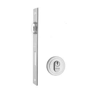Fechadura de trinco rolete redonda 5600/20 cromo escovada preta Aliança