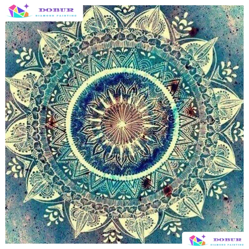 DOBUR | Pintura Diamante 5D Pintura de Diamante Kits De Pintura Com Diamante Para Adultos Redondo/Quadrado , Mandala 5D Faça Você Mesmo Furadeira Completa Artesanato Decoração Diamond Painting