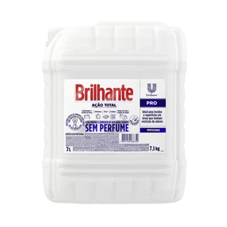 Lava Roupas Líquido Ação Total Sem Perfume 7L Brilhante