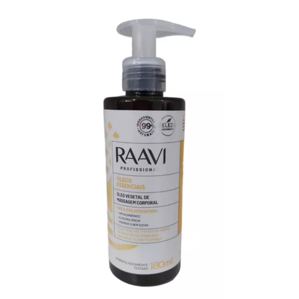 Imagem do produto Oleo Vegetal De Massagem Corporal  Oleo Essencias180ml Raavi