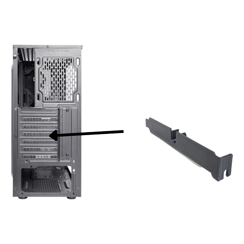 Tampa Cover Slot Pci Para Gabinete Com Furo Para Passar Fio