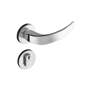 Fechadura externa de aço zamac Vic acetinada Pado Fechadura Zm Vic Roseta 930-40 Externa Cr Padoa