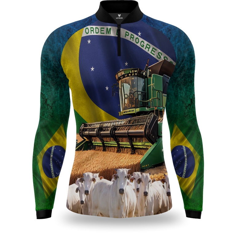 Camisa Agro Proteção UV50 Matreiro Brasil é Agro Camiseta