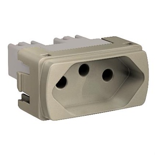 Módulo Tomada Br 2p+T 20A 250V 1M Dourado Miluz Schneider