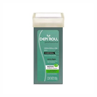 Cera Depilatória Roll On Depi Roll Verde Encravados Refil 100g