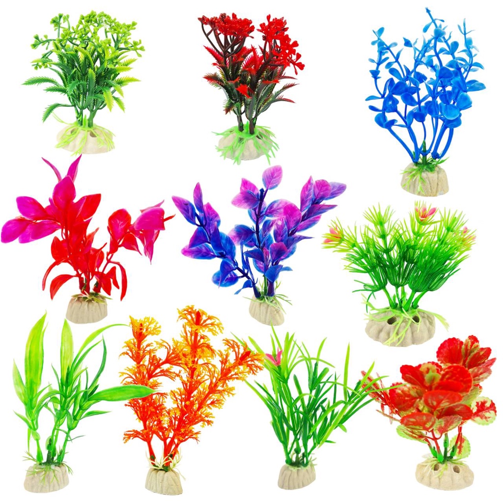 Planta Artificial para Aquario ate 10cm Enfeite e Decoração