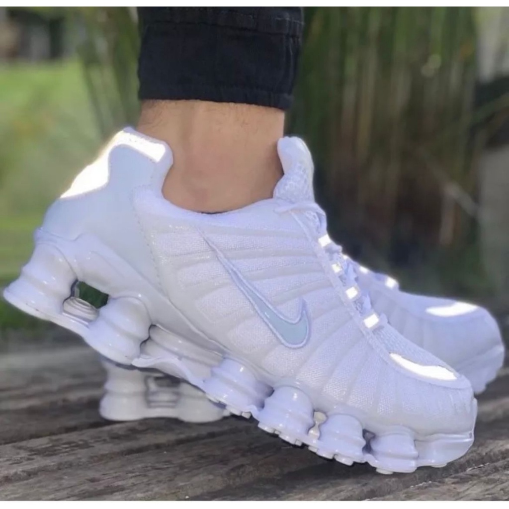 Tênis 12 Molas branco Refletivo masculino & feminino correios 10X MAIS ...