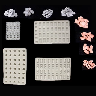 Molde de silicone para mini tijolos para construção civil Molde de silicone para tijolos em miniatura Molde de blocos de concreto para artesanato DIY em Oferta na Shopee