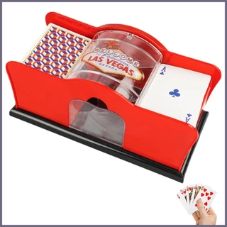 Shuffler De Cartas De Jogo E Dispensador 2 Decks De Porta-Cartões Easy Hand Cranked System fitshobr