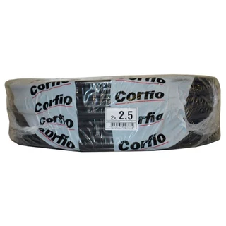 Cabo PP Corfio 2X2,5mmx100m Rolo 1KV Preto em Oferta na Shopee