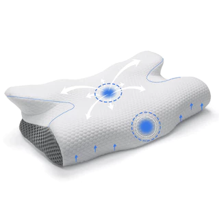 Travesseiro Cervical GRANDE Alívio Dor Pescoço e Ombro Com Espuma Memória Ortopédico Envio Imediato