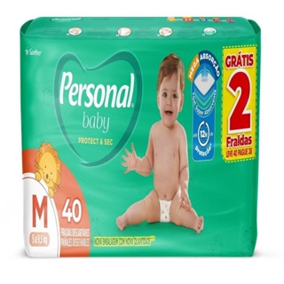 Fralda Descartável Personal Soft & Protect Mega Tamanho M - 9 Pacotes com 40 Fraldas - Total 360 Tiras